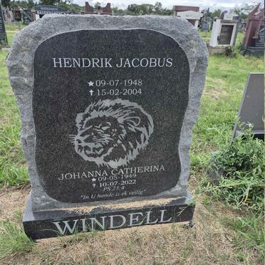 WINDELL Hendrik Jacobus 1948-2004 & Johanna Catherina 1949-2022