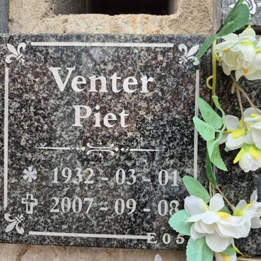 VENTER Piet 1932-2007