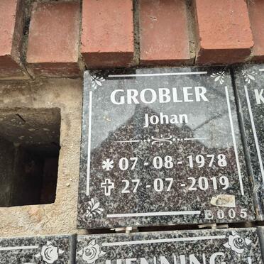 GROBLER Johan 1978-2019