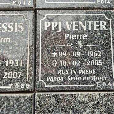VENTER P.P.J. 1962-2005 