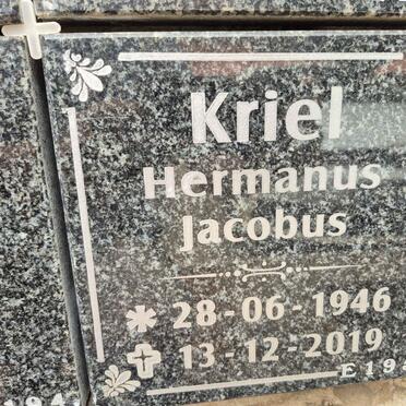 KRIEL Hermanus Jacobus 1946-2019