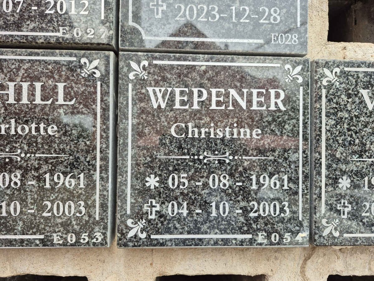 WEPENER Christine 1961-2003