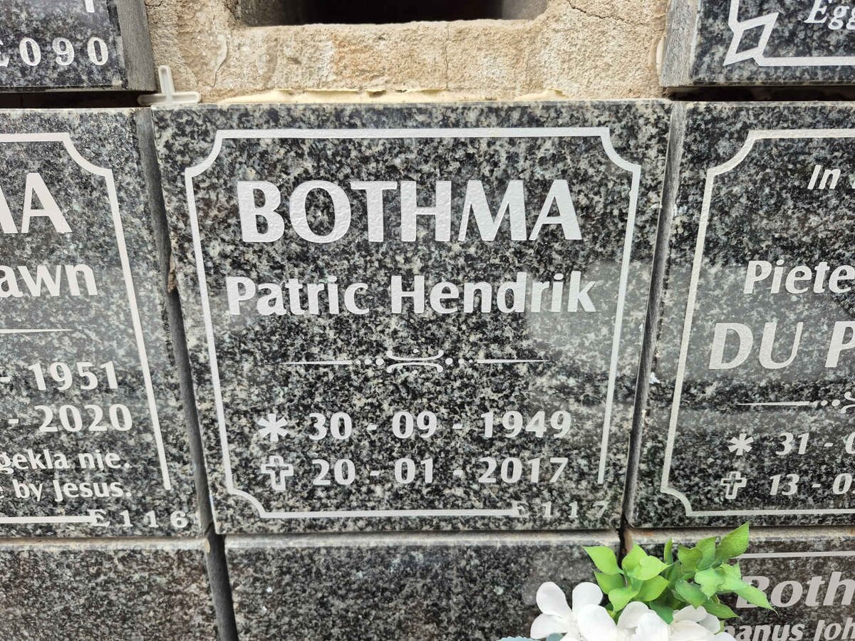 BOTHMA Patric Hendrik 1949-2017