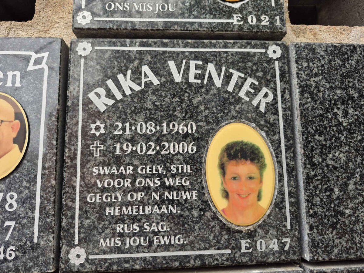 VENTER Rika 1960-2006