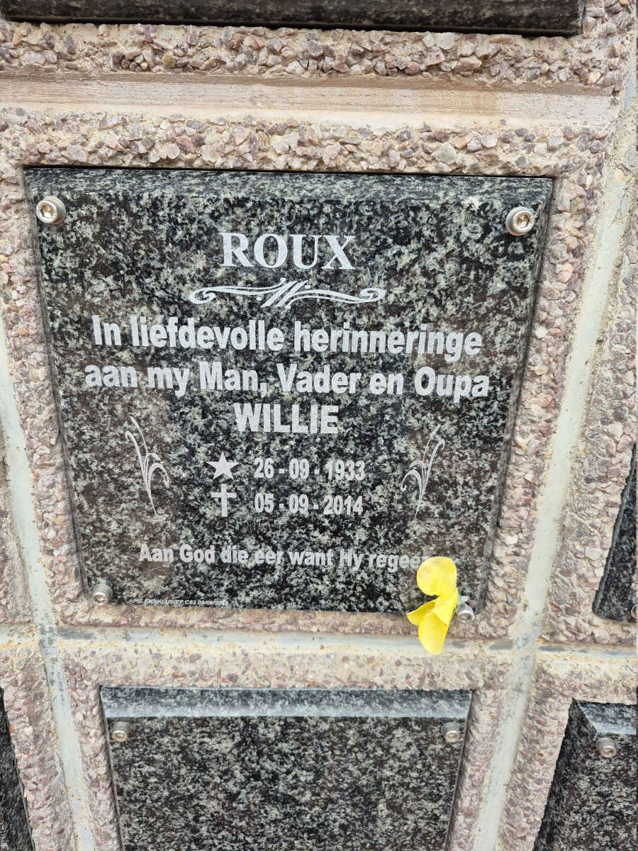 ROUX Willie 1933-2014
