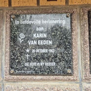 EEDEN Karin, van 1963-