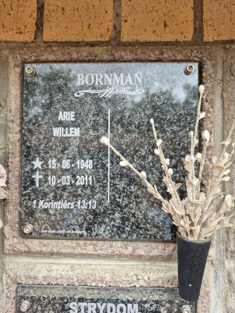 BORNMAN Arie Willem 1948-2011