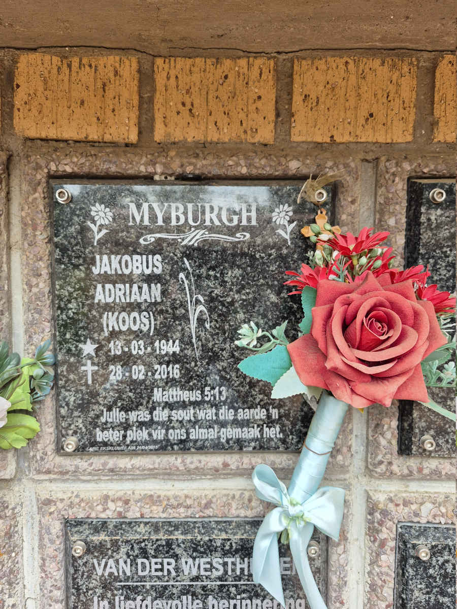 MYBURGH Jakobus Adriaan 1944-2016
