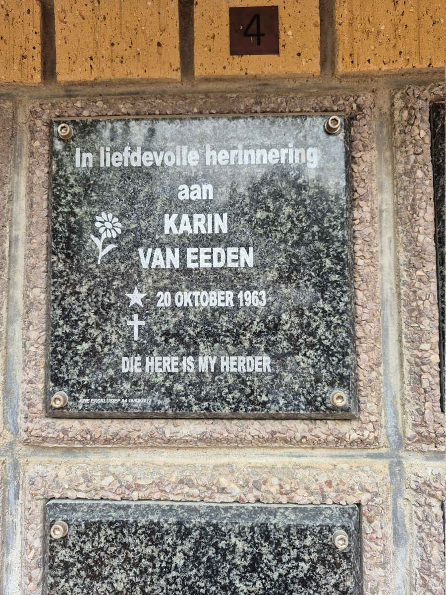 EEDEN Karin, van 1963-