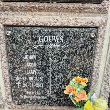 GOUWS Johan Jacob 1950-2011