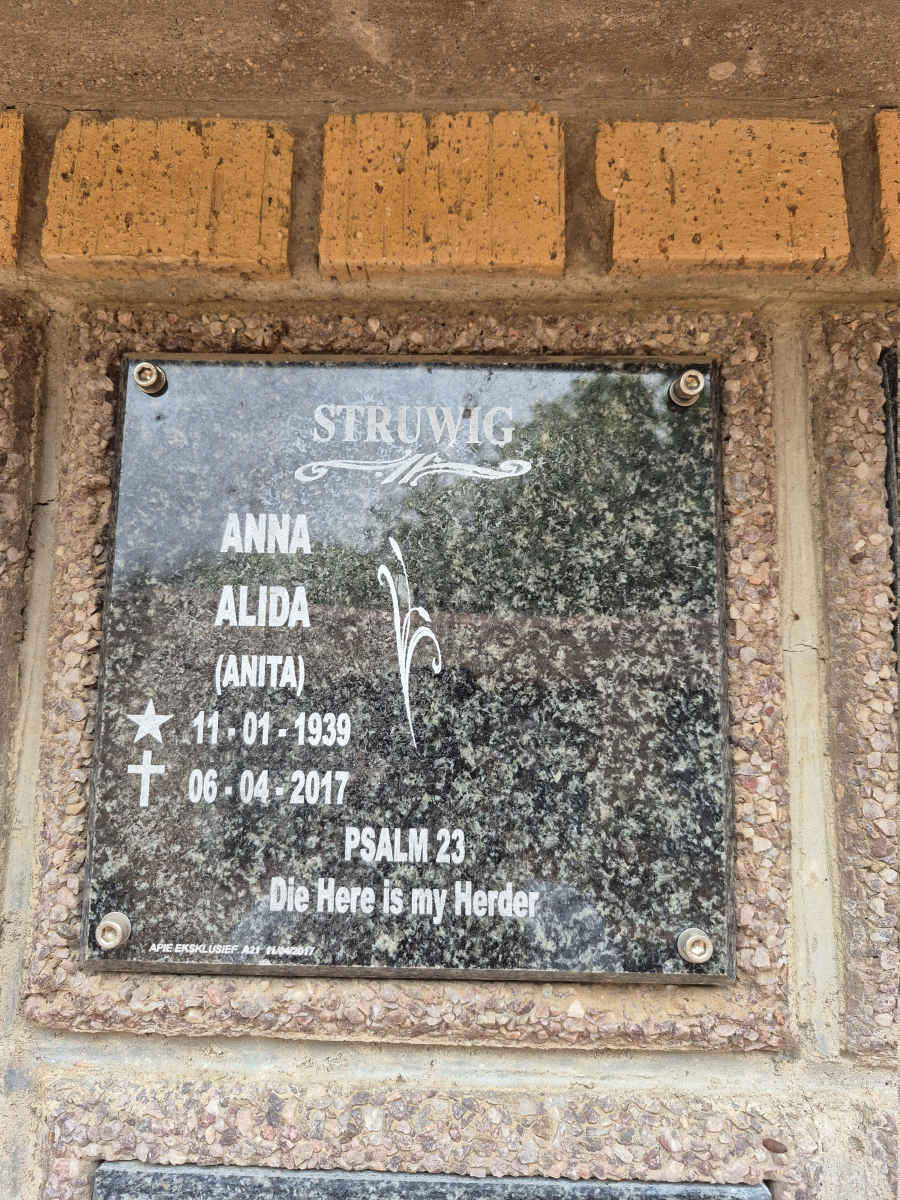 STRUWIG Anna Alida 1939-2017