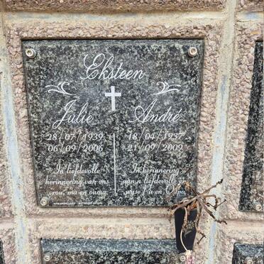 EKSTEEN Andre 1937-2009 & Julie 1939-2006