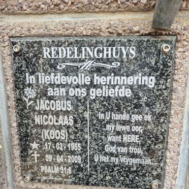 REDELINGHUYS Jacobus Nicolaas1955-2009