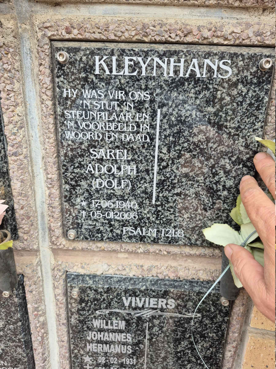 KLEYNHANS Sarel Adolph 1940-2006