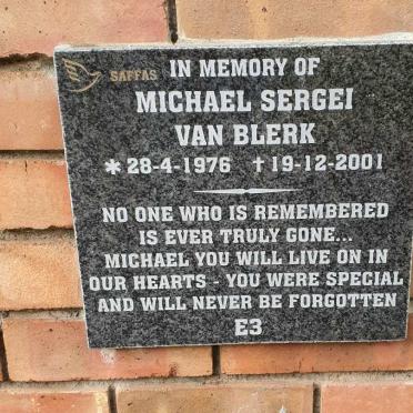 BLERK Michael Sergei, van 1976-2001