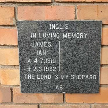 INGLIS James Ian 1910-1992