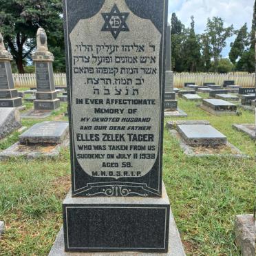 TAGER Elles Zelek 1938