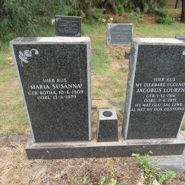 ? Jacobus Lourens 1916-1971 & Maria Susanna BOTHA 1909-1979