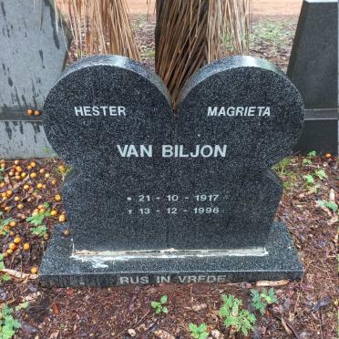 BILJON Hester Magrieta, van 1917-1996