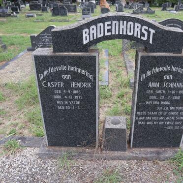 BADENHORST Casper Hendrik 1886-1975 & Anna Johanna nee SMITH 1881-1968