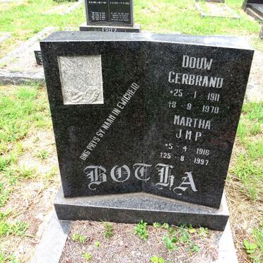 BOTHA Douw Gerbrand 1911-1970 & Martha J.M.P. 1916-1997