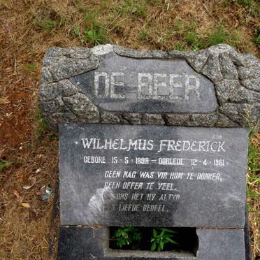 BEER Wilhelmus Frederick, de 1898-1961