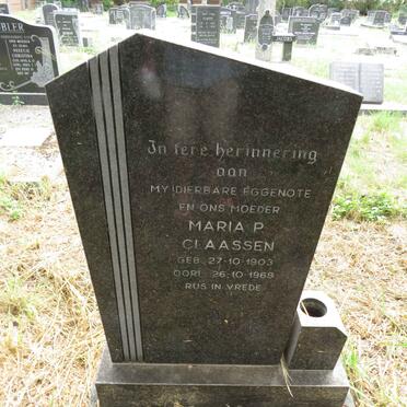 CLAASSEN Maria P. 1903-1969