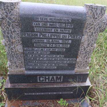 CHAM Hendrik Phillippus du Preez 1923-1950