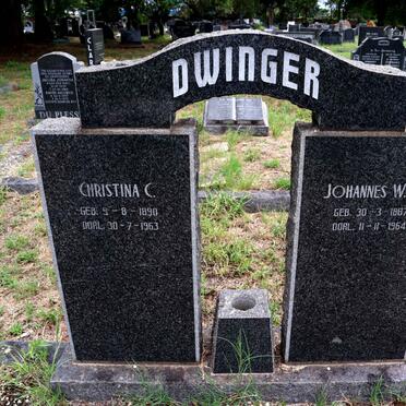 DWINGER Johannes W.F. 1887-1964 & Christina C. 1890-1963
