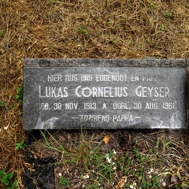 GEYSER Lukas Cornelius 1913-1961