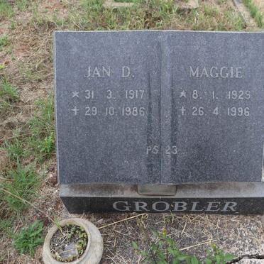 GROBLER Jan D. 1917-1986 & Maggie 1929-1996