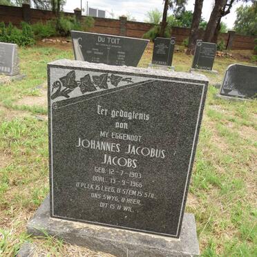 JACOBS Johannes Jacobus 1903-1966