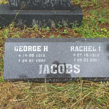 JACOBS George H. 1912-1999 & Rachel J. 1918-2003