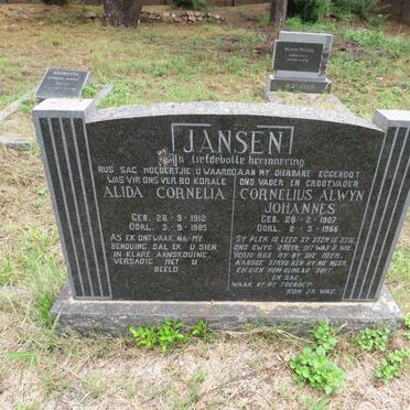 JANSEN Cornelius Alwyn Johannes 1907-1966 & Alida Cornelia 1912-1985
