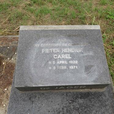 JAGER Pieter Hendrik Carel, de 1922-1971