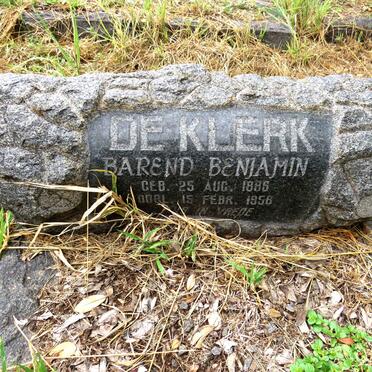 KLERK Barend Benjamin, de 1886-1958