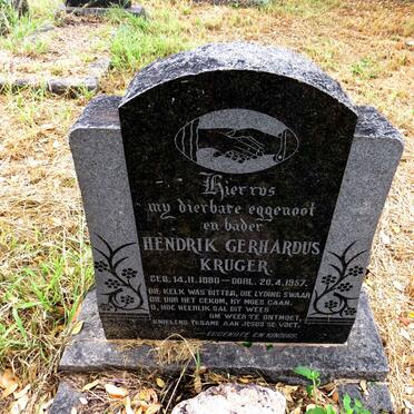 KRUGER Hendrik Gerhardus 1880-1957