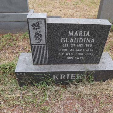 KRIEK Maria Glaudina 1960-1976