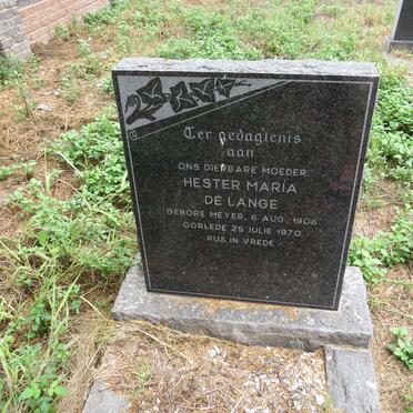 LANGE Hester Maria, de nee MEYER 1906-1970