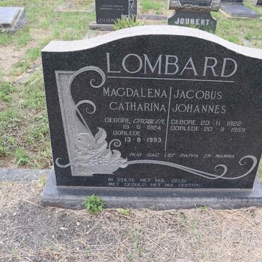 LOMBARD Jacobus Johannes 1922-1959 & Magdalena Catharina GROBLER 1924-1993