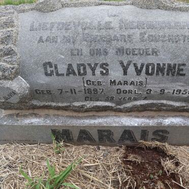 MARAIS Gladys Yvonne nee MARAIS 1897-1959