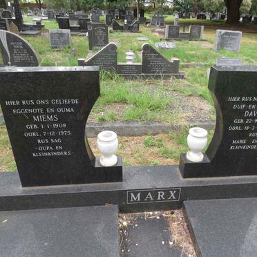 MARX David 1903-1994 & Miems 1908-1975