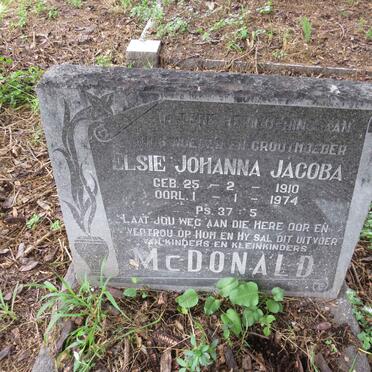 MCDONALD Elsie Johanna Jacoba 1910-1974