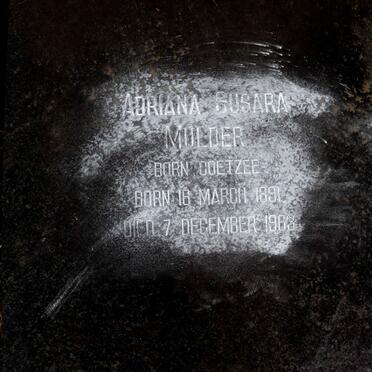 MULDER Adriana Susara nee COETZEE 1891-1963
