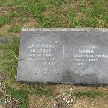 PRINSLOO Zacharias Jacobus 1883-1970 & Martha Maria BEZUIDENHOUT 1892-1967