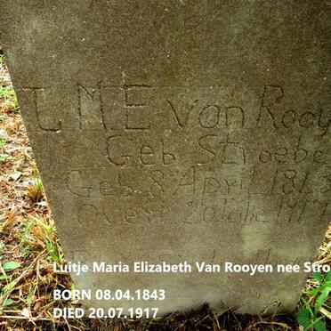 ROOYEN L.M.E., van nee STROEBEL 1843-1917