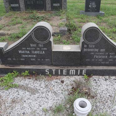 STIEMIE Frederick Petrus 1885-1964 & Martha Isabella nee RAWLINSON 1885-1966