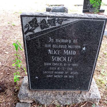 SCHOLTZ Alice Maud nee EMSLIE 1884-1961