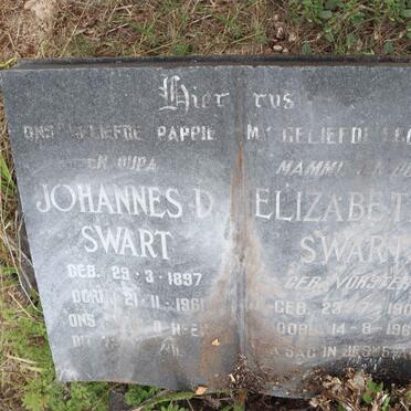 SWART Johannes D. 1897-1961 & Elizabeth A. nee VORSTER 1904-1960