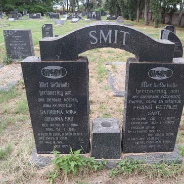 SMIT Frans Petrus 1877-1960 & Catoriena Anna Johanna nee BOTHA 1884-1961